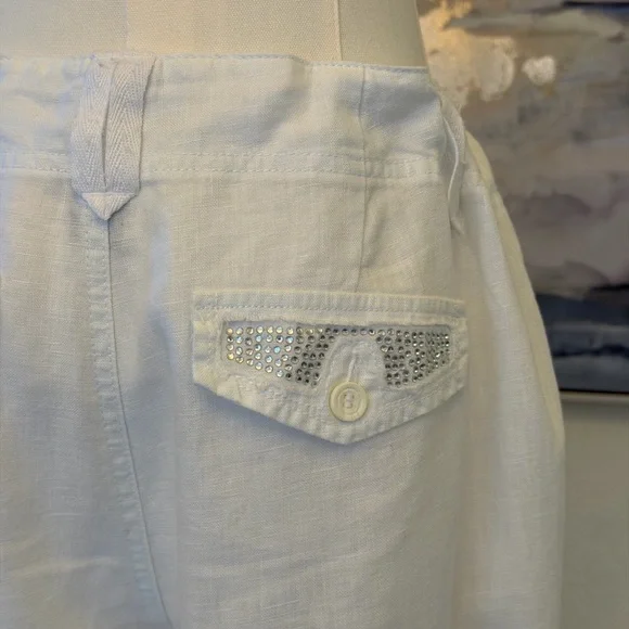 INC International Concepts White Linen Pants - Picture 7 of 16